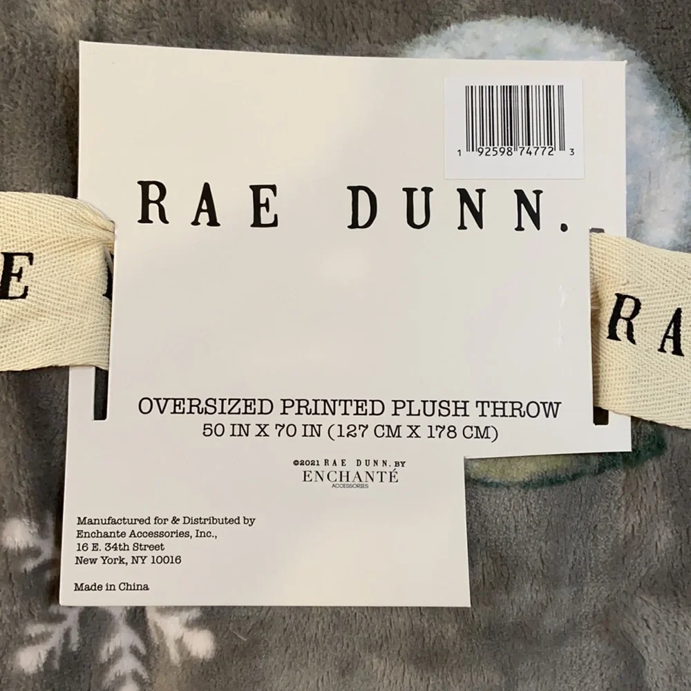Rae Dunn MERRY CHRISTMAS Throw
